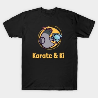 Karate & Ki Pigeon Monk Design T-Shirt